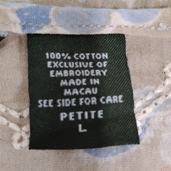 EMBROIDERED FLORAL COTTON TUNIC - Picture 3 of 10